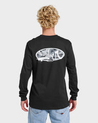 Impaired Camo Long Sleeve T-shirt - Black
