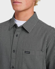 Oxford Stripe Classic Short Sleeve Shirt - Phantom