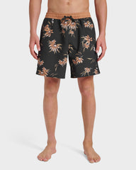 Everyday Coastal Flora 17" Swim Trunks - Black