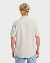 Oxford Stripe Classic Short Sleeve Shirt - Moonstruck