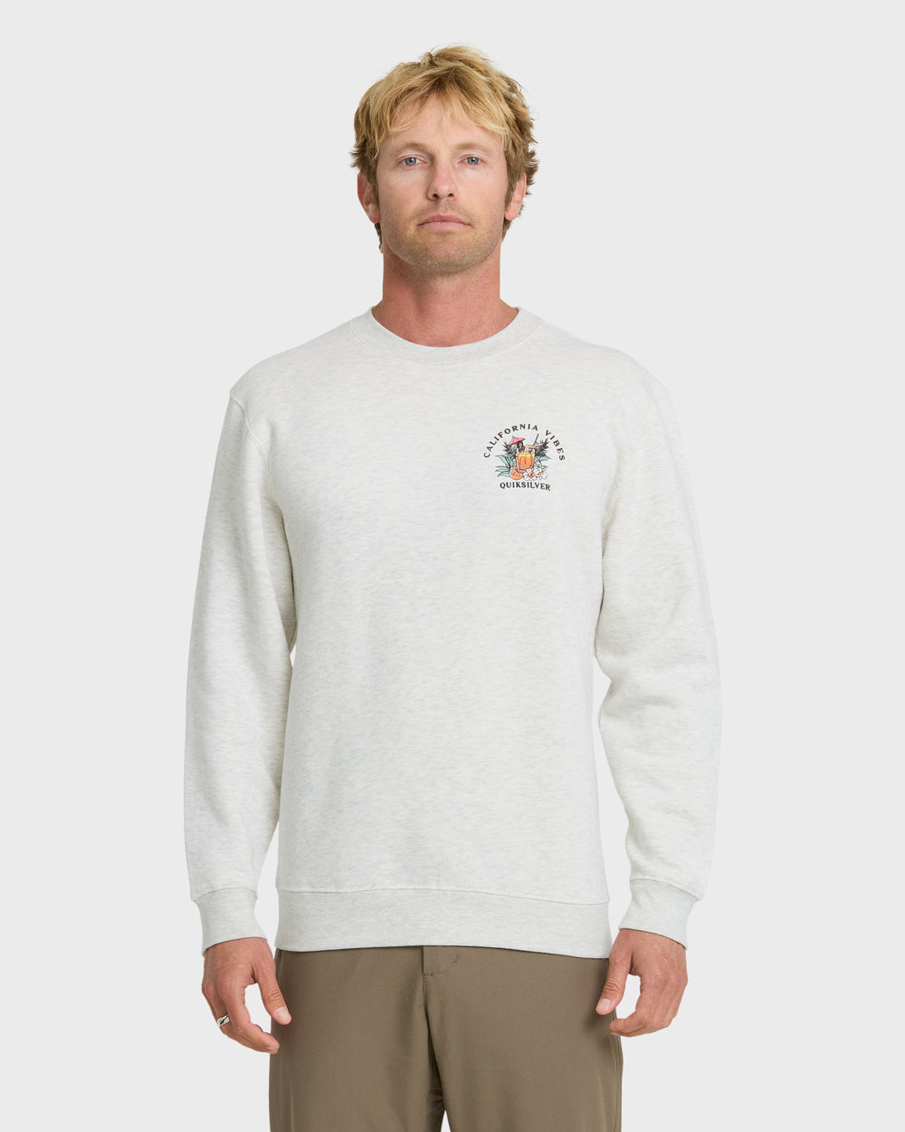 California Vibes Crew Fleece Sweatshirt - Oatmeal Hth
