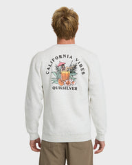 California Vibes Crew Fleece Sweatshirt - Oatmeal Hth