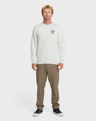California Vibes Crew Fleece Sweatshirt - Oatmeal Hth
