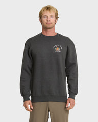 California Vibes Crew Fleece Sweatshirt - Charcoal Grey