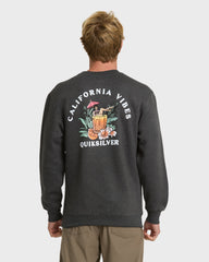 California Vibes Crew Fleece Sweatshirt - Charcoal Grey