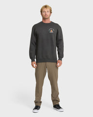 California Vibes Crew Fleece Sweatshirt - Charcoal Grey