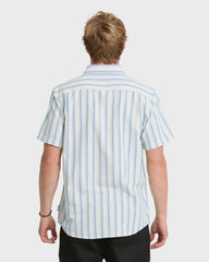 Oxford Stripe Classic Short Sleeve Shirt - Niagara