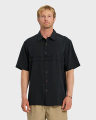Waterman Tahiti Palms Premium Anti-Wrinkle Shirt - Black