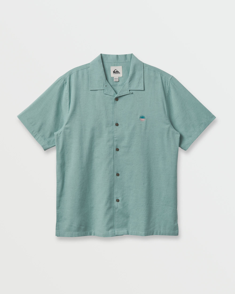Flecky Island Short Sleeve Shirt - Jade Grey