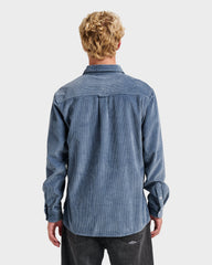 Cord Long Sleeve Shirt - China Blue