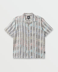Space Dye Casual Short Sleeve Shirt - Off White
