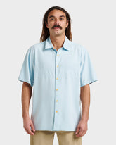 Waterman Tahiti Palms Premium Anti-Wrinkle Shirt - Sterling Blue