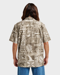 Waterman Talk Story Short Sleeve Shirt - Moonbeam