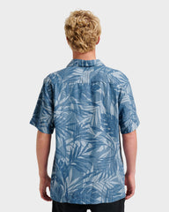 Waterman Botanical Short Sleeve Shirt - Midnight Navy