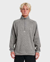 Keller Half Zip Mock Sweatshirt - Smoked Gray Heather