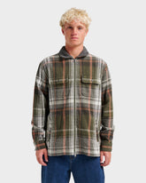 Campo Zip Flannel Shirt - Grape Leaf