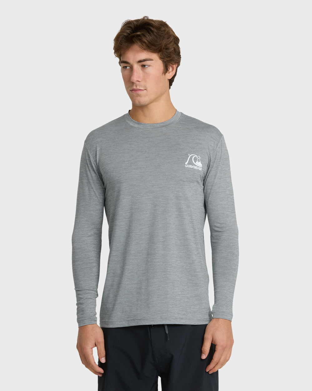 DNA Logo Surf Long Sleeve Surf Tee - Smoked Gray Heather
