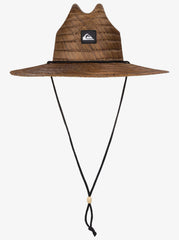 Pierside Straw Lifeguard Hat - Dark Brown