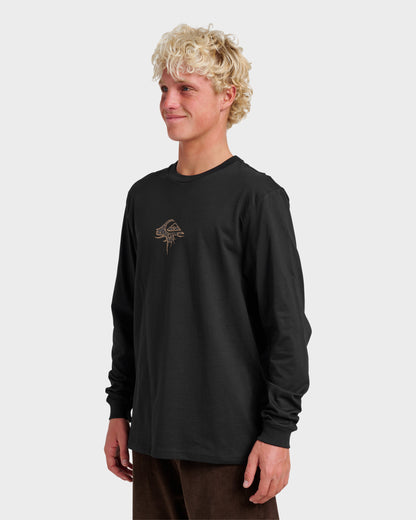 Three Piece Long Sleeve T-shirt - Black