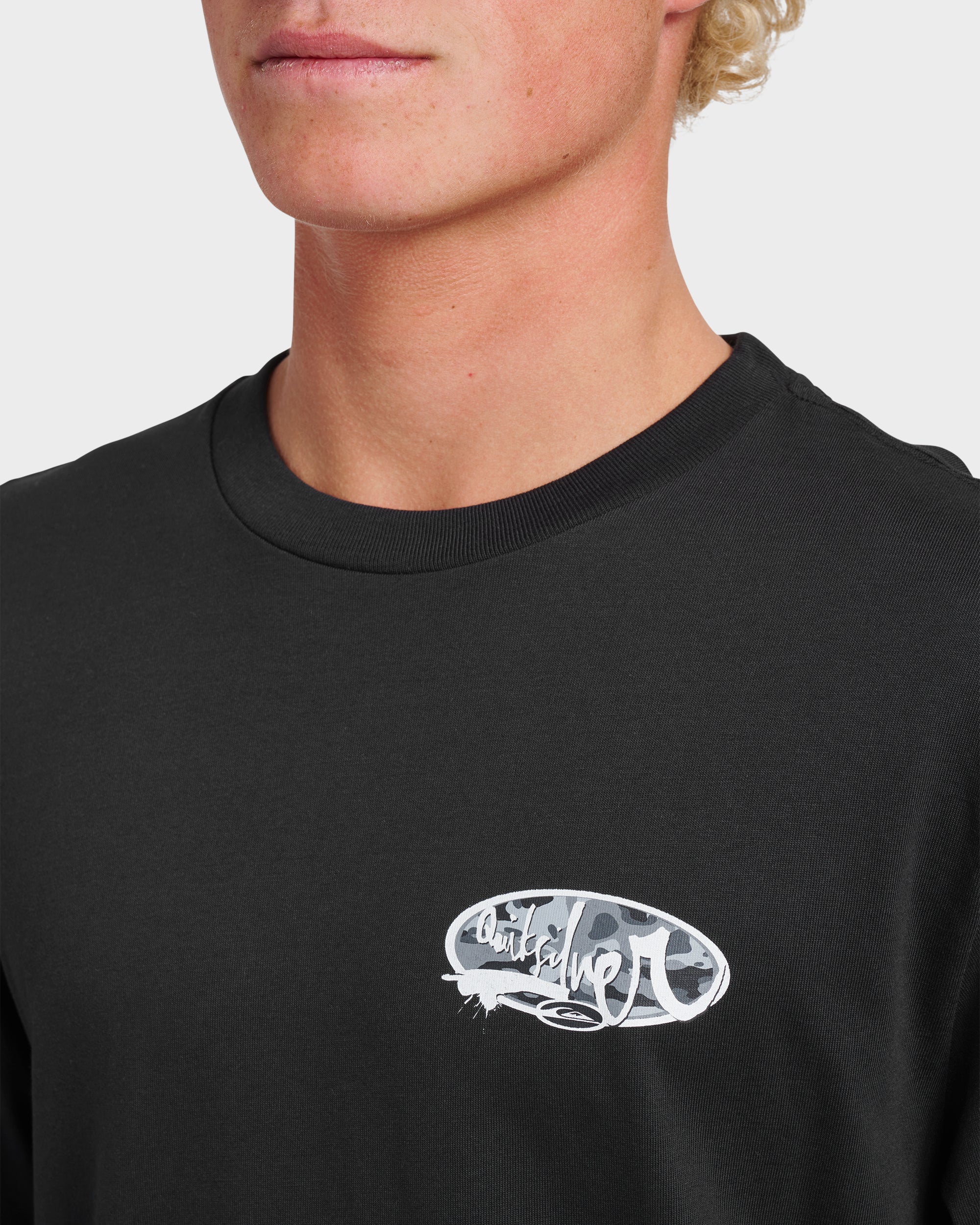 Impaired Camo Long Sleeve T-shirt - Black