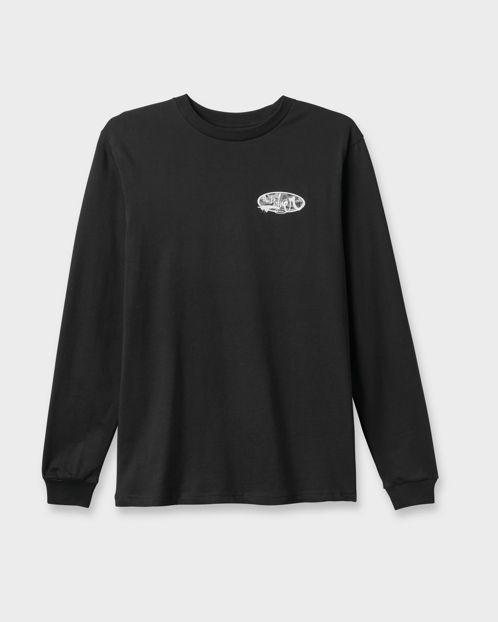 Impaired Camo Long Sleeve T-shirt - Black