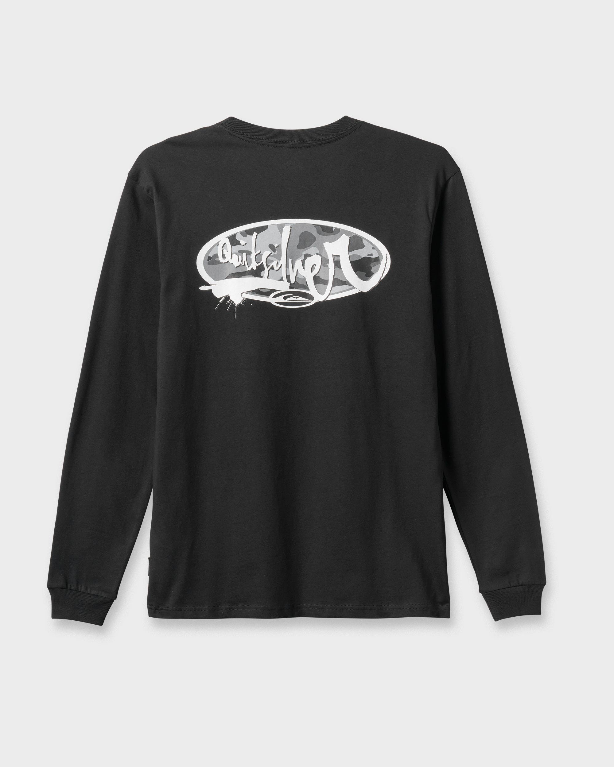 Impaired Camo Long Sleeve T-shirt - Black