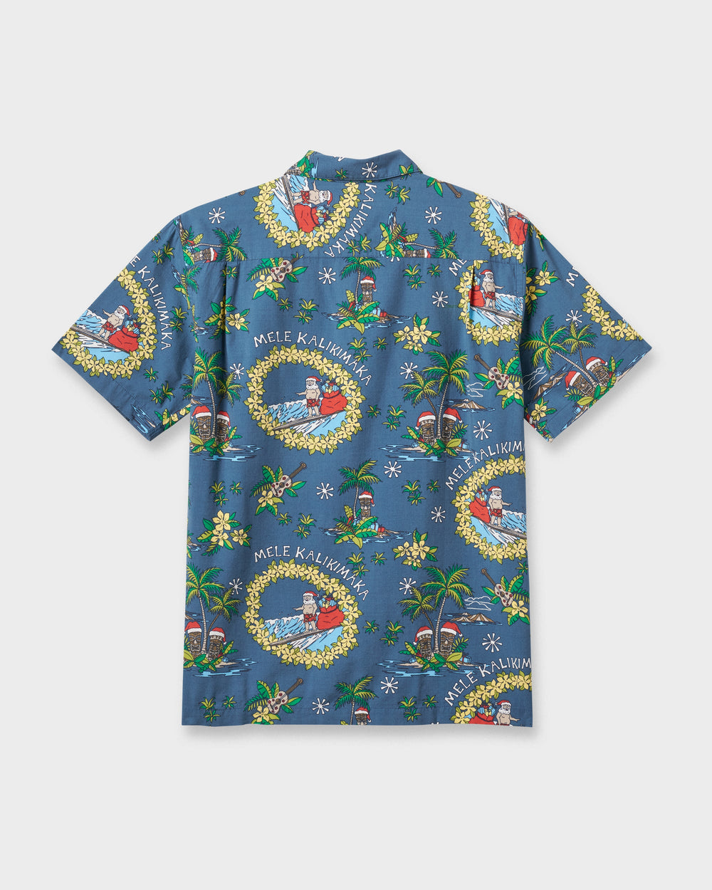 Waterman Surfing Santa Shirt - Real Teal