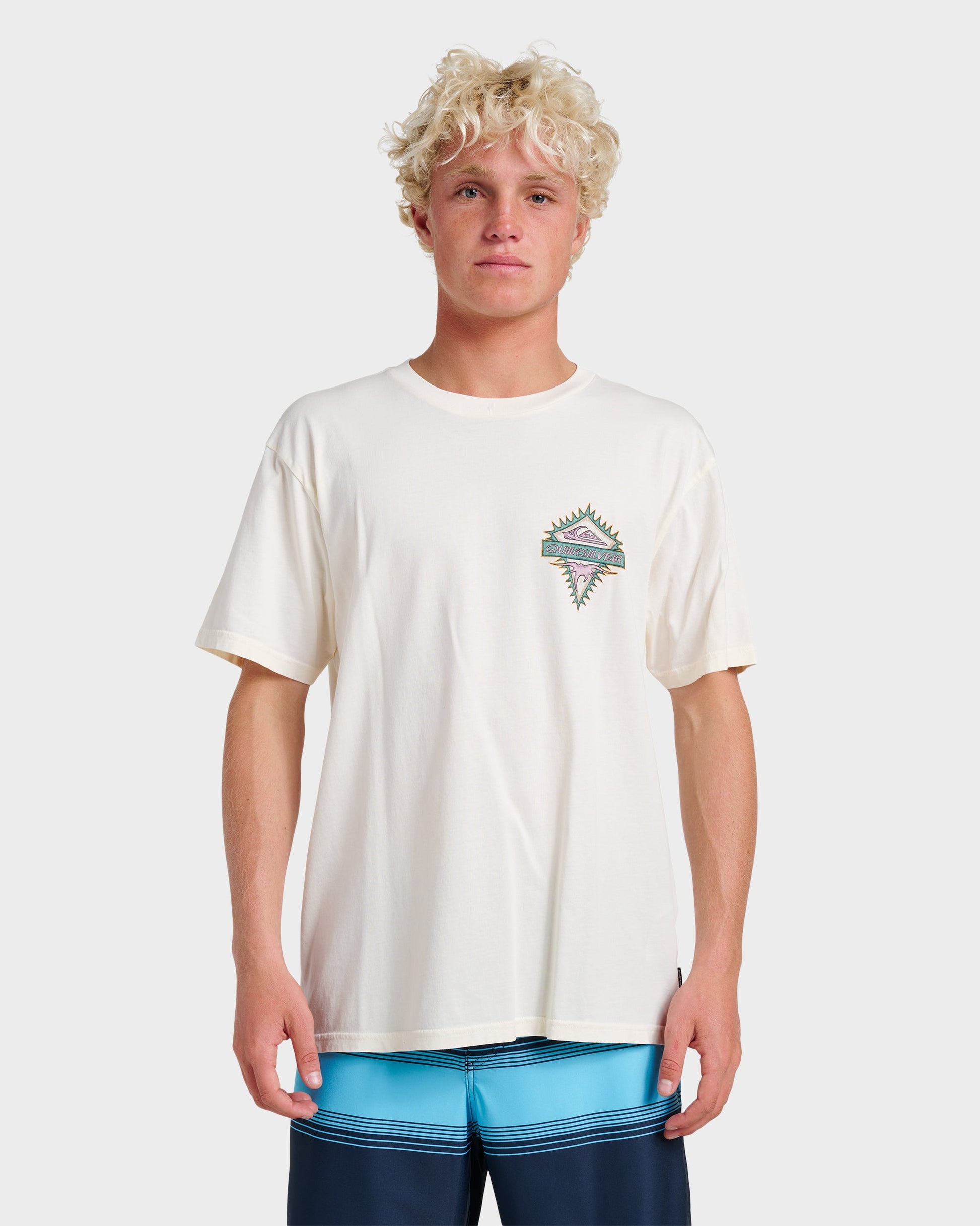 Liberty Spikespigment Dye T-Shirt - Snow White