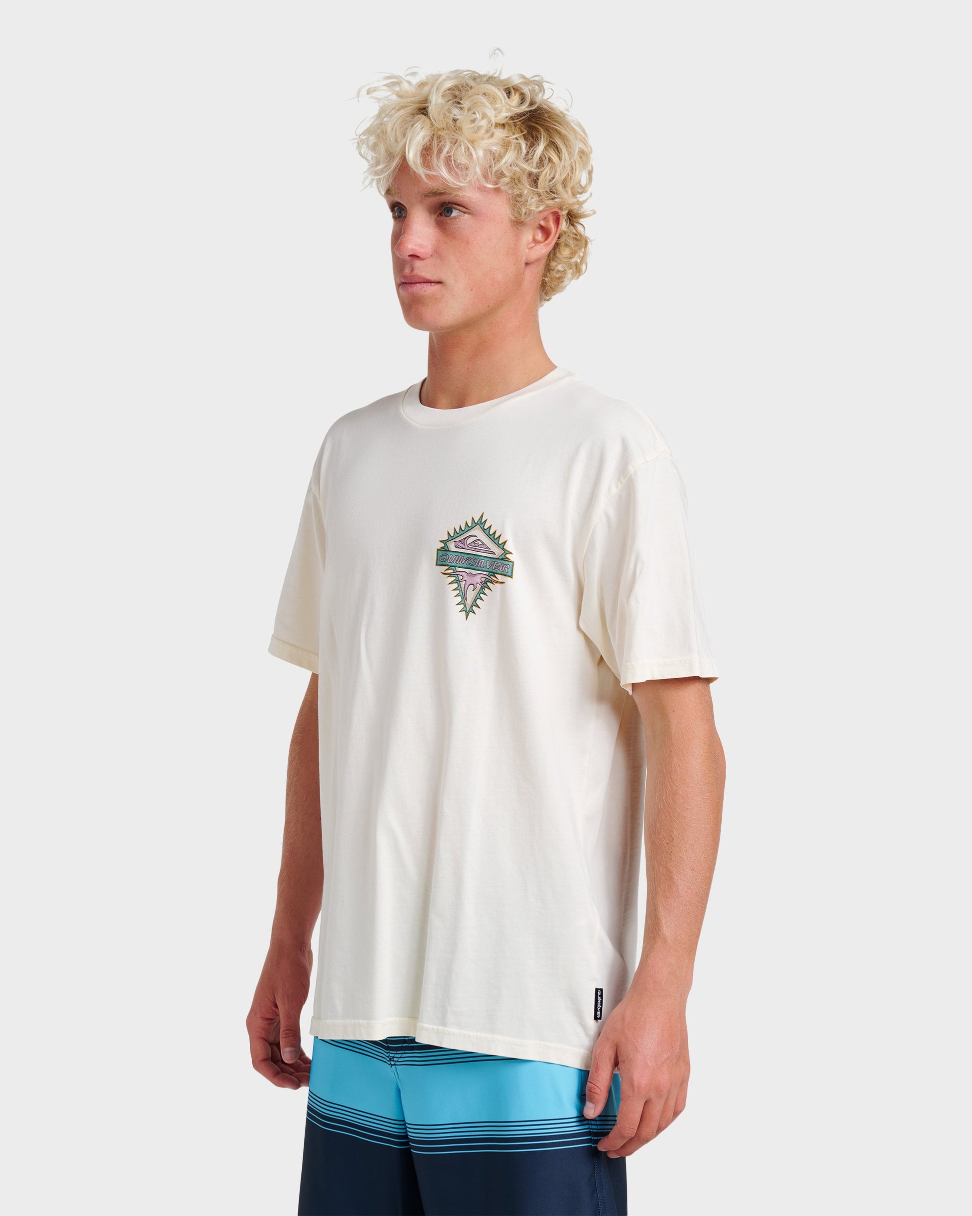 Liberty Spikespigment Dye T-Shirt - Snow White
