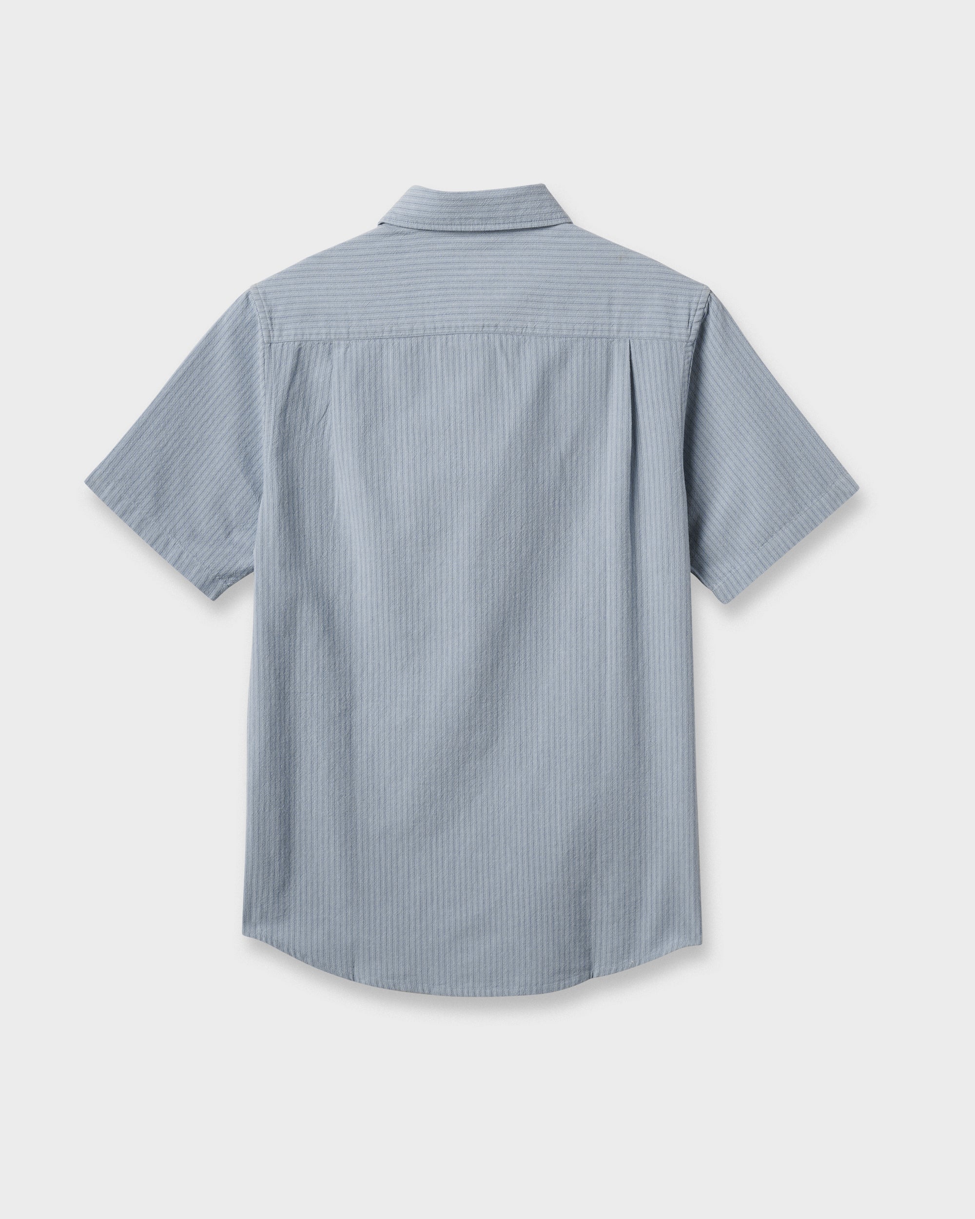 Oxford Stripe Classic Short Sleeve Shirt - Ashley Blue