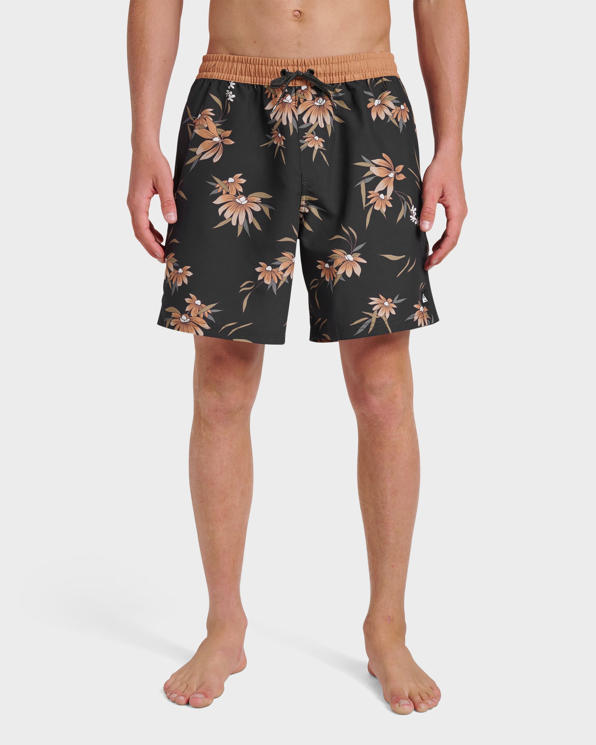 Everyday Coastal Flora 17" Swim Trunks - Black