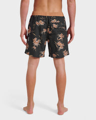 Everyday Coastal Flora 17" Swim Trunks - Black