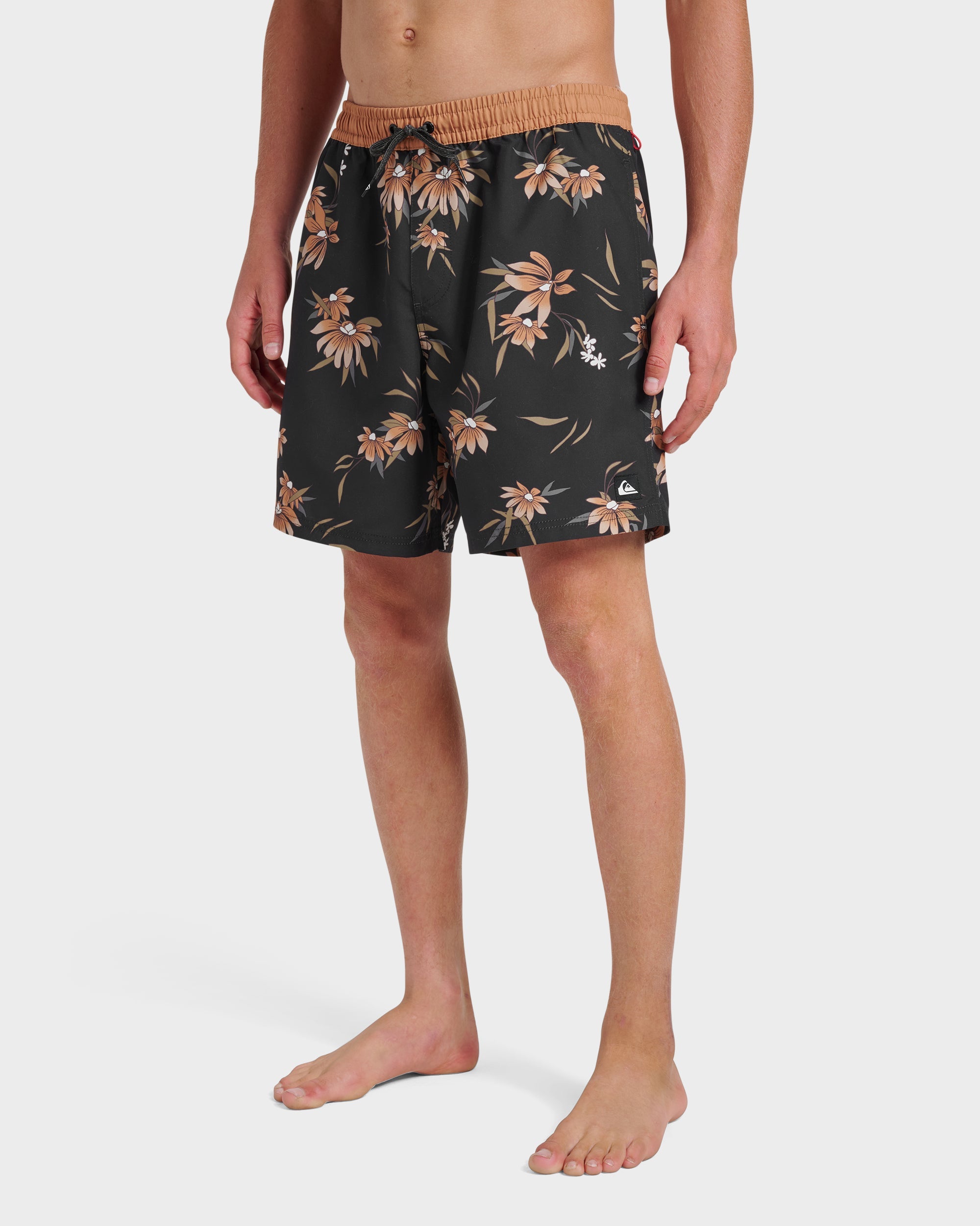 Everyday Coastal Flora 17" Swim Trunks - Black