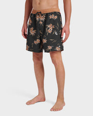 Everyday Coastal Flora 17" Swim Trunks - Black