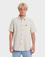 Oxford Stripe Classic Short Sleeve Shirt - Moonstruck