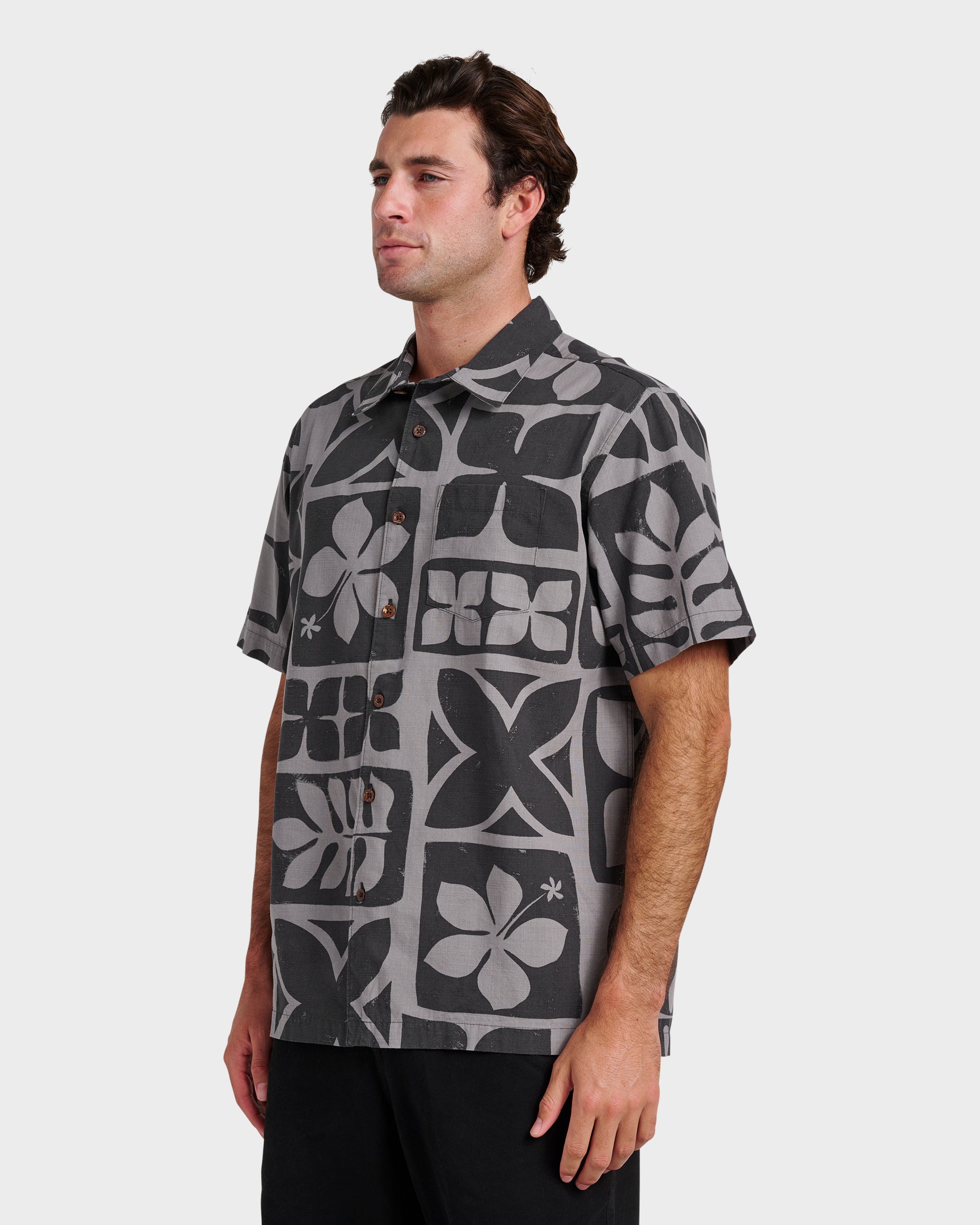 Waterman Tiki Island Shirt - Phantom