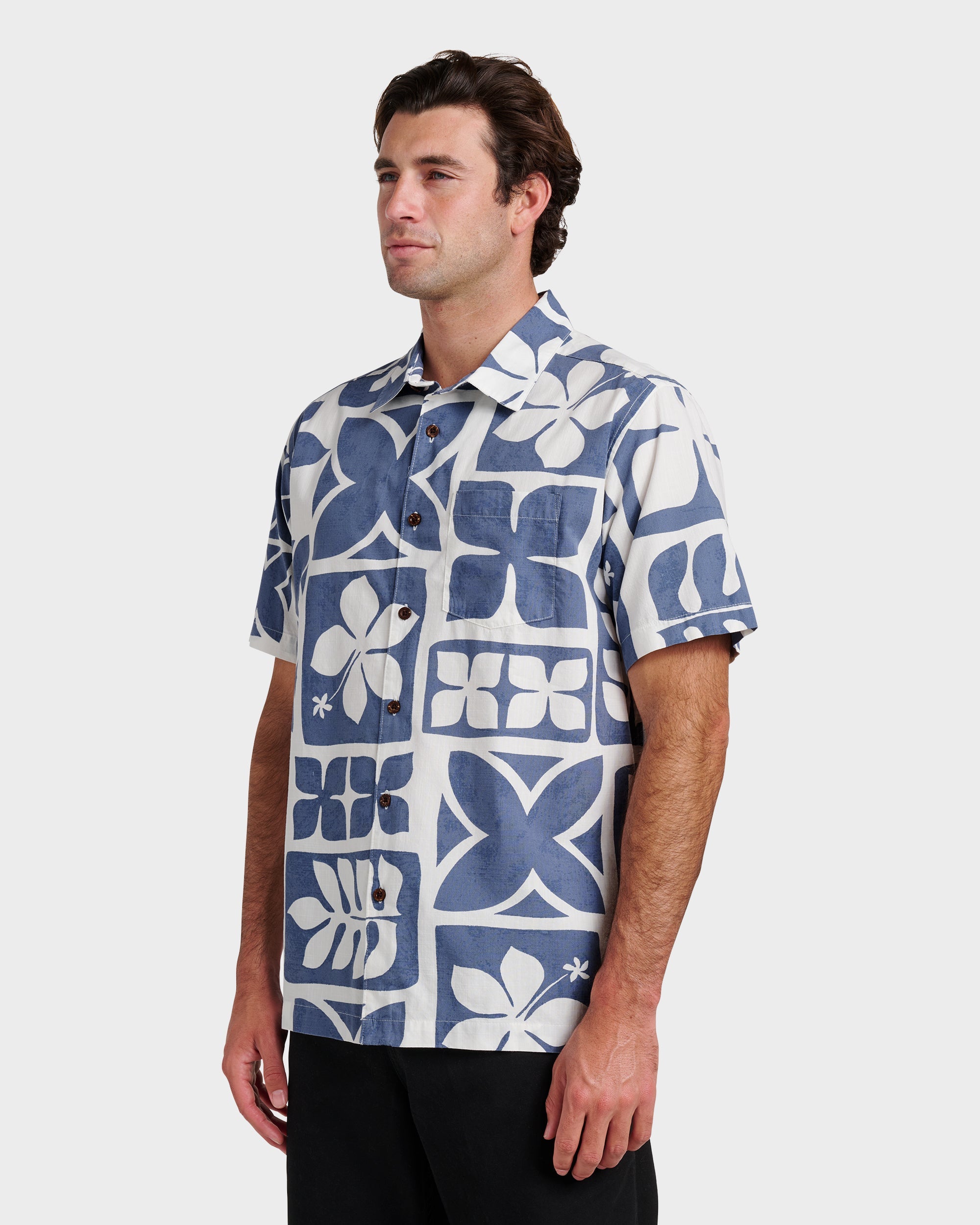 Waterman Tiki Island Shirt - Flint Stone