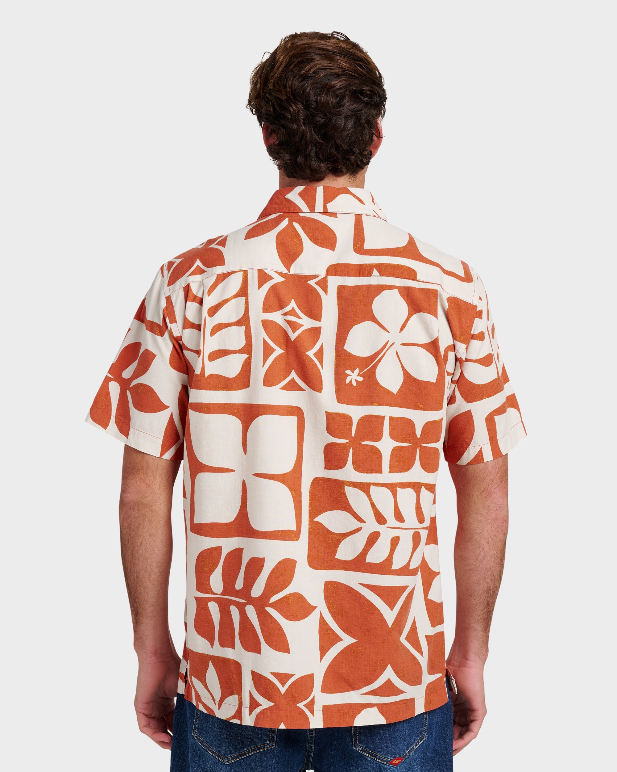 Waterman Tiki Island Shirt - Hot Sauce