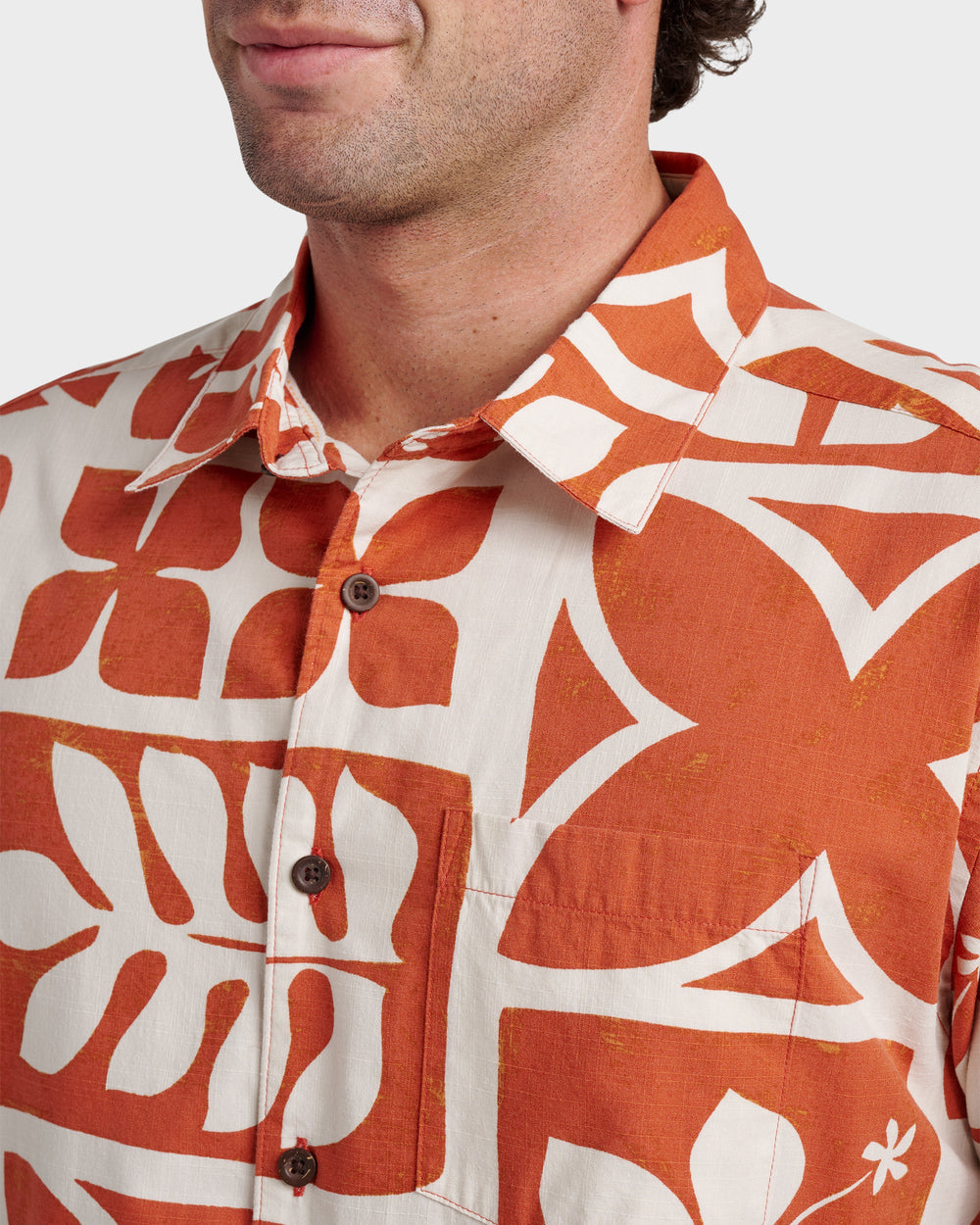 Waterman Tiki Island Shirt - Hot Sauce