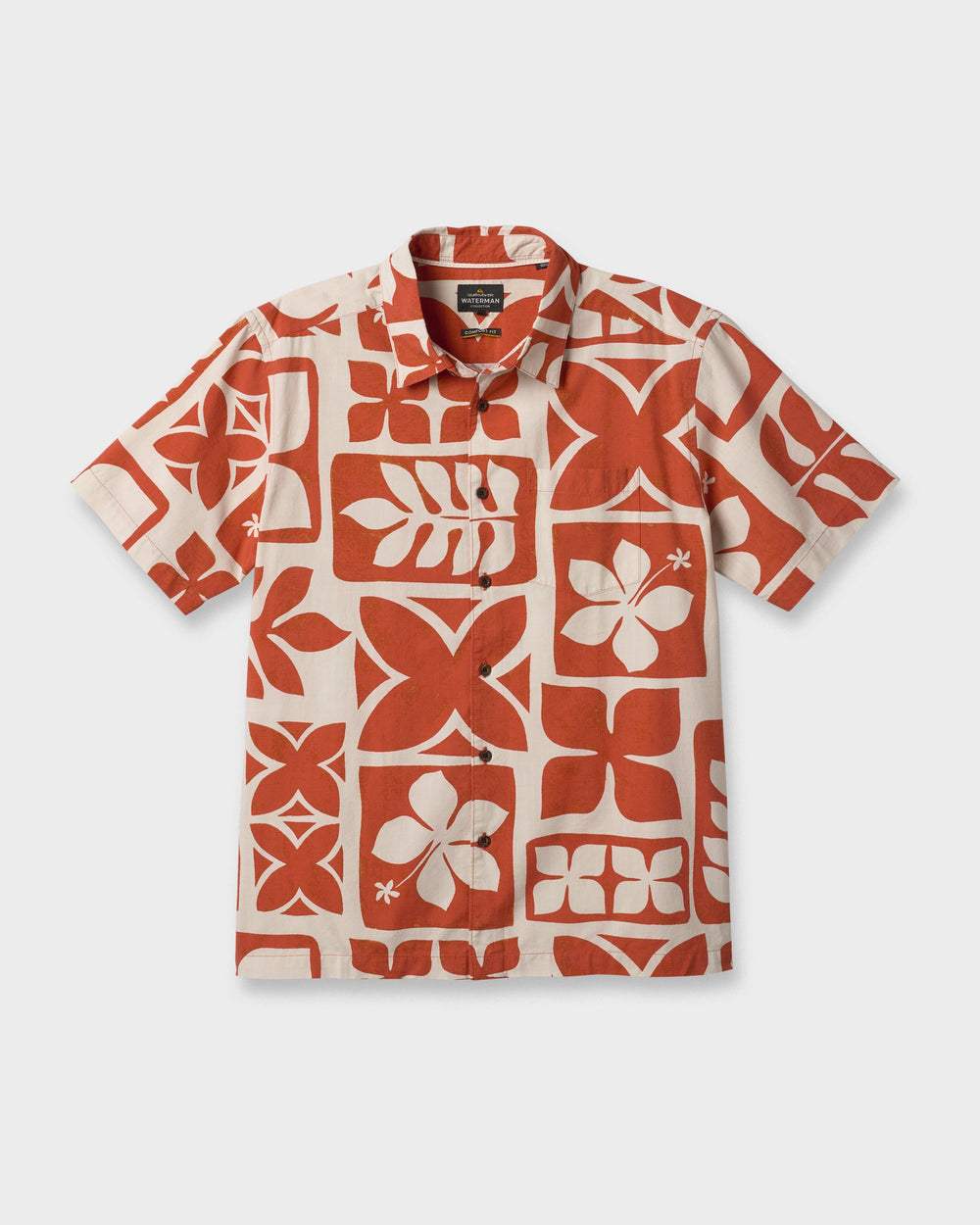 Waterman Tiki Island Shirt - Hot Sauce
