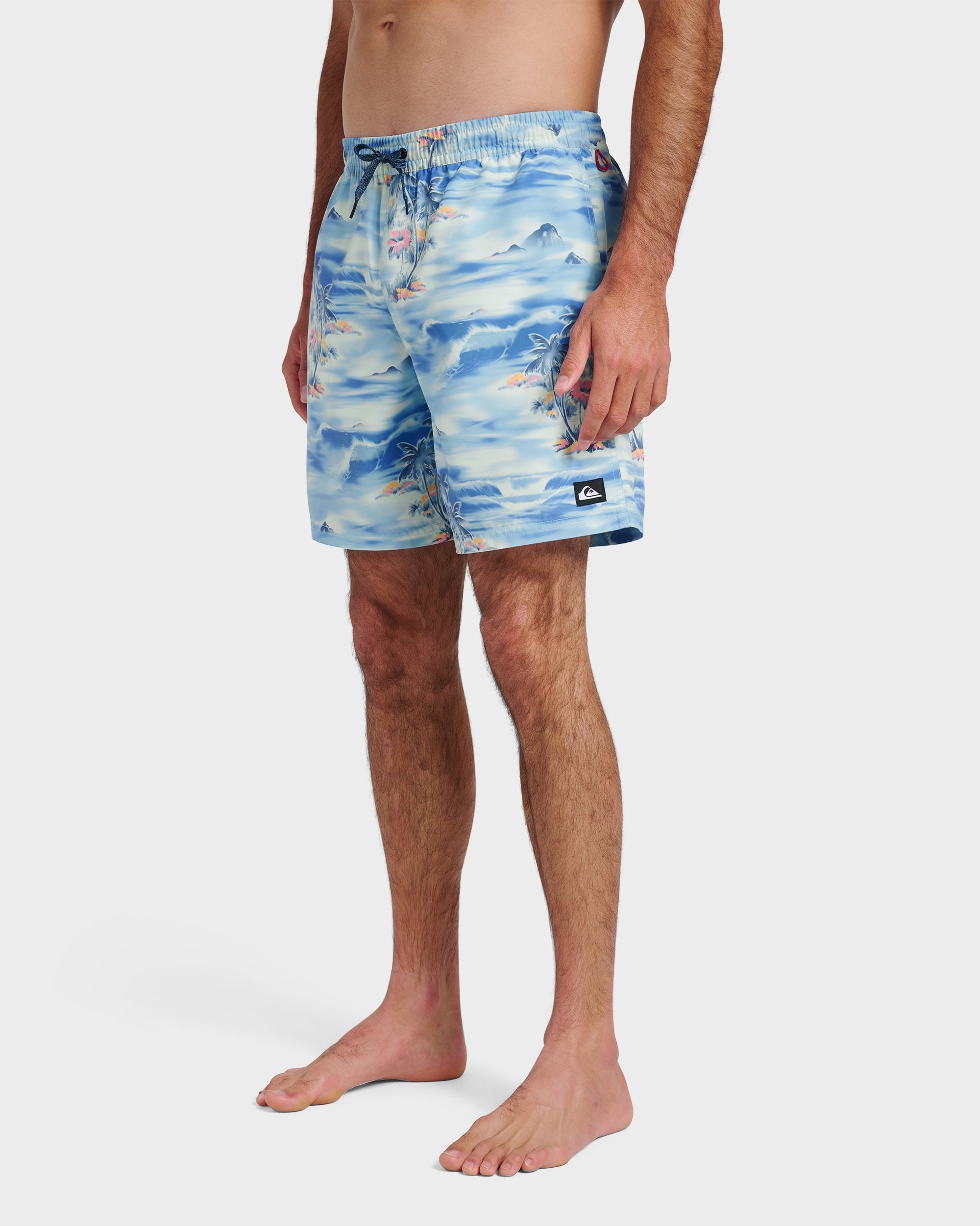 Everyday Tropical Surf 17" Swim Trunks - Total Eclipse