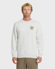 California Vibes Crew Fleece Sweatshirt - Oatmeal Hth