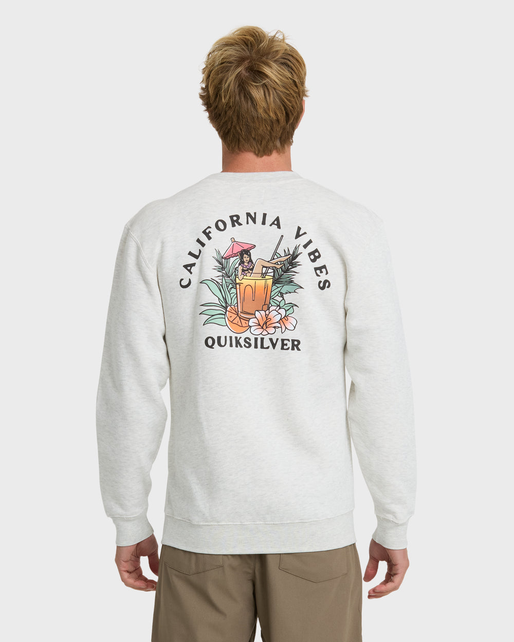 California Vibes Crew Fleece Sweatshirt - Oatmeal Hth