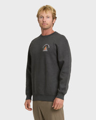 California Vibes Crew Fleece Sweatshirt - Charcoal Grey