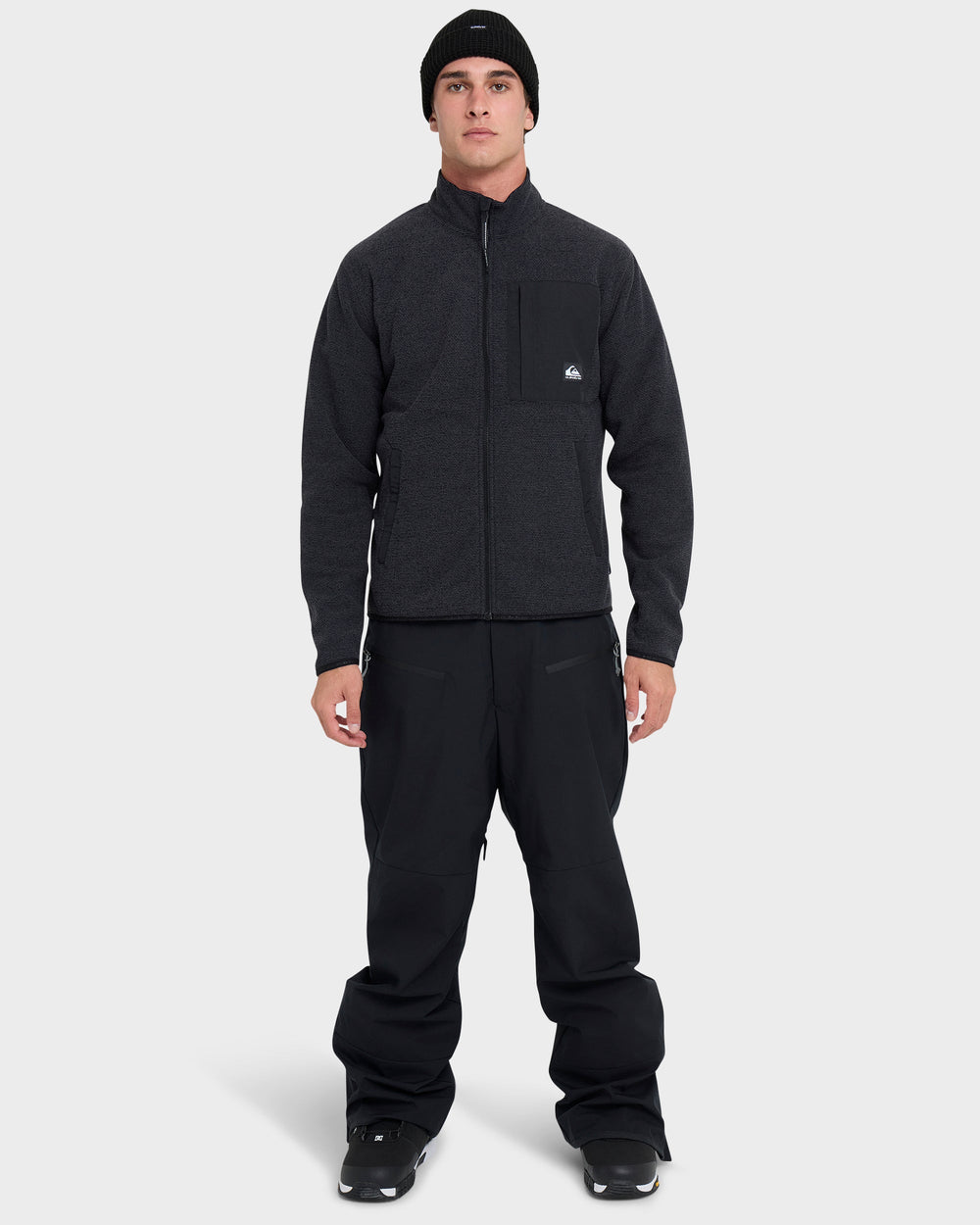 Aker Full Zip Technical Fleece - Black