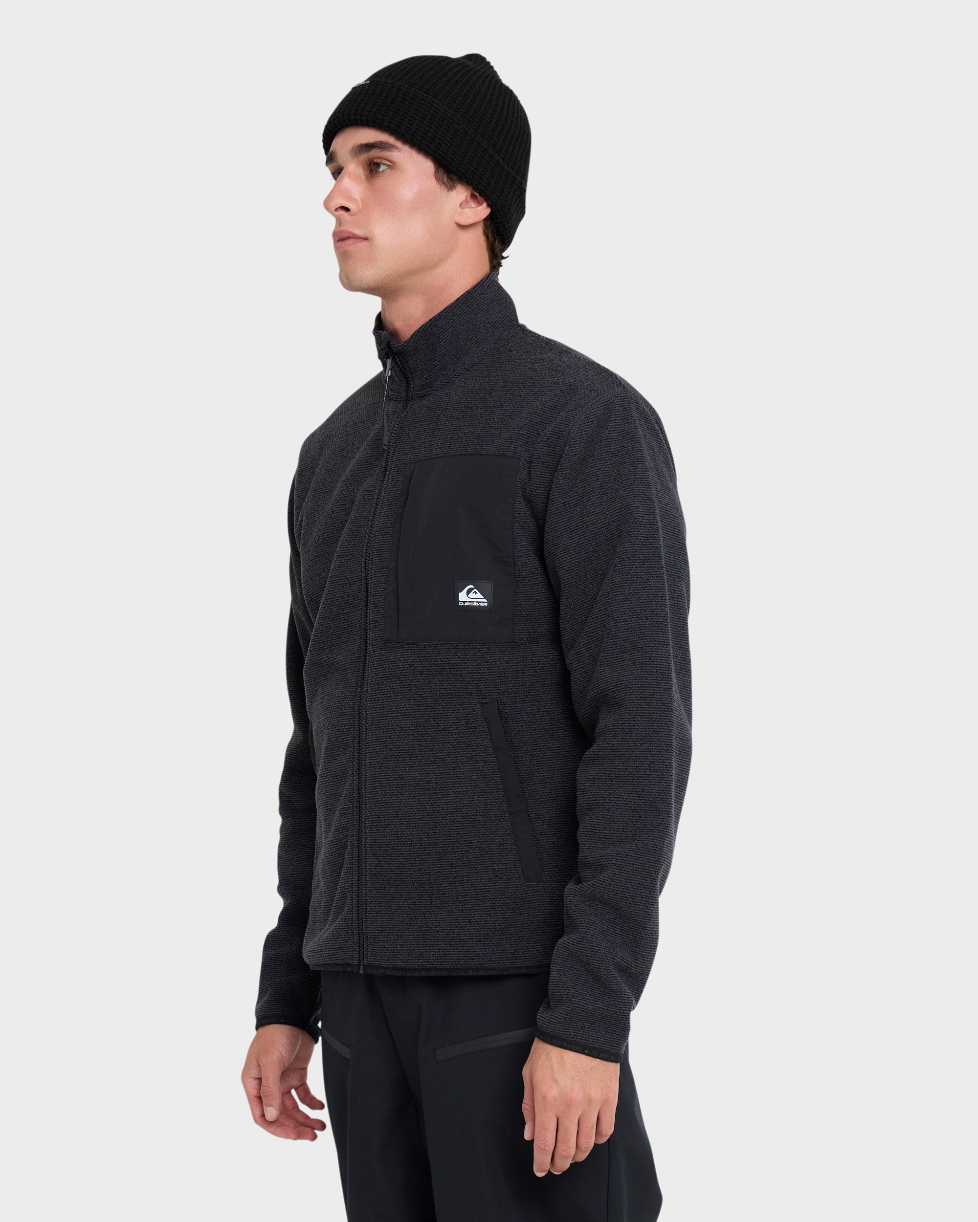 Aker Full Zip Technical Fleece - Black