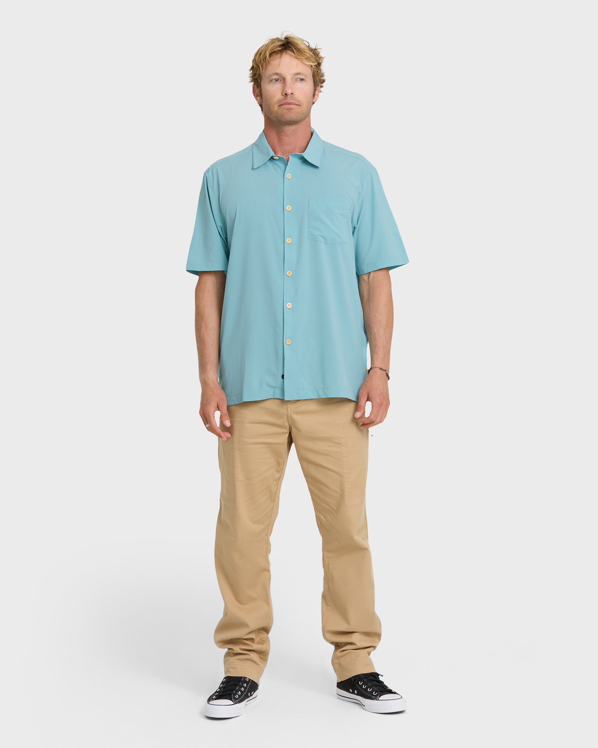 Chaser Short Sleeve Woven Shirt - Reef Waters