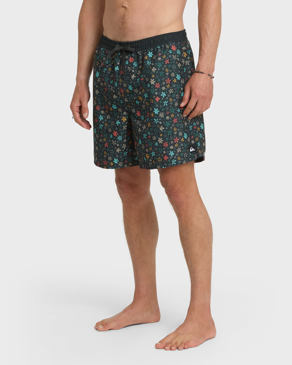 Everyday Ditsy Floral Swim Trunks - Black