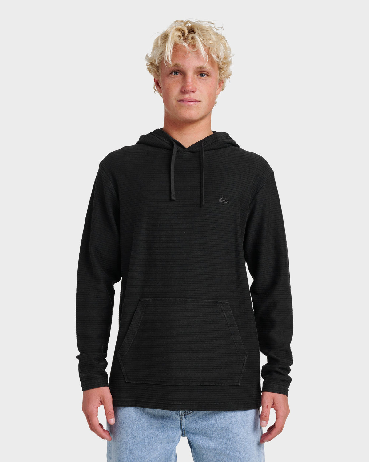 Alamitos Long Sleeve Hooded Top - Black