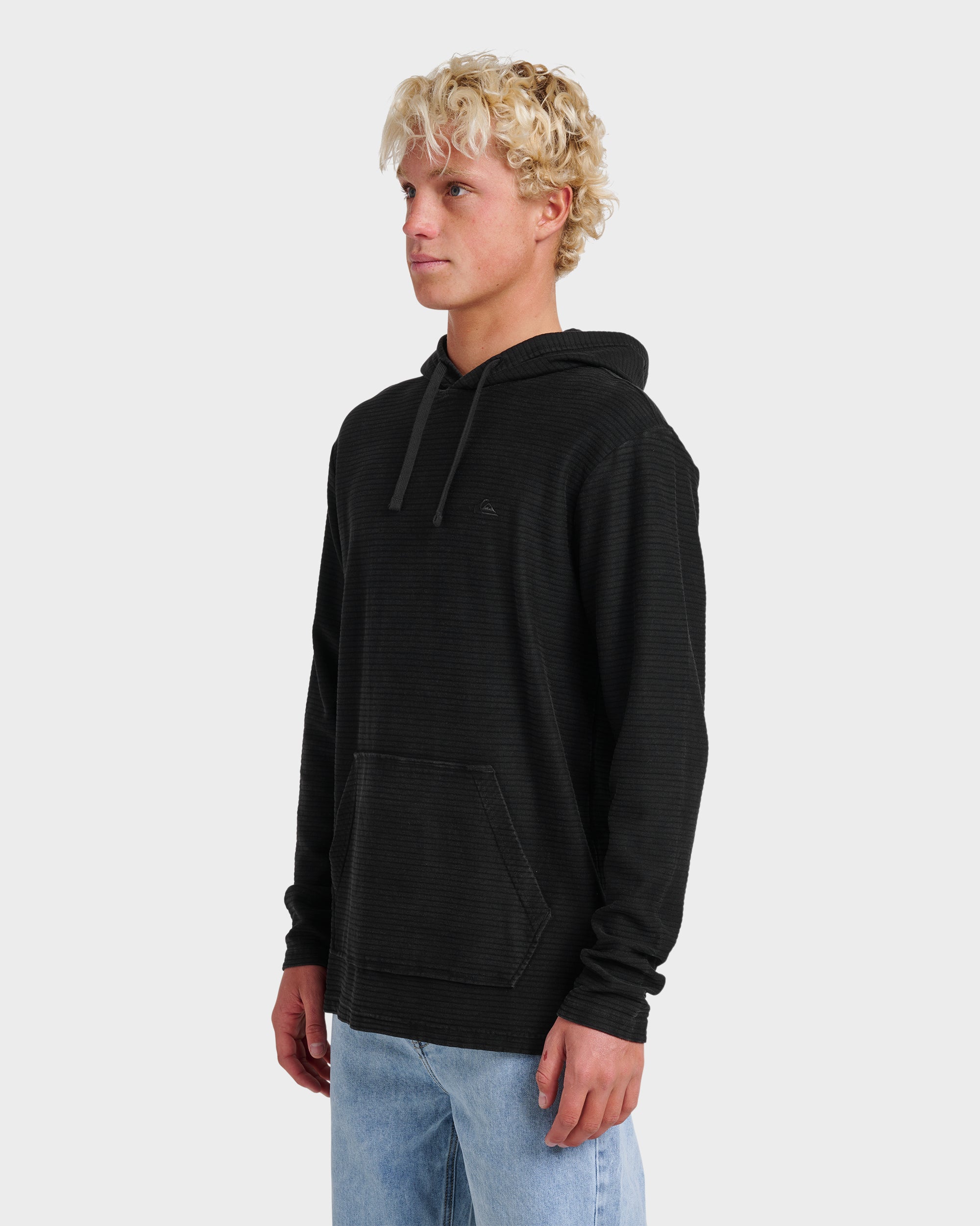Alamitos Long Sleeve Hooded Top - Black